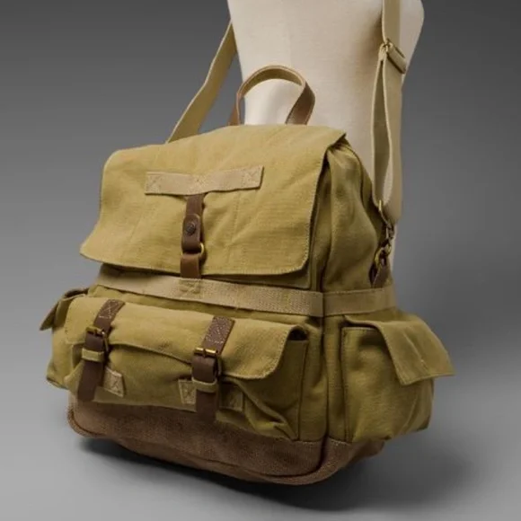 A. KURTZ Rugged Backpack RARE! NEW WITH TAGS! Khaki - Picture 1 of 8